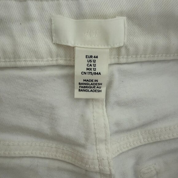 H&M Slim Fit Stretch High Waisted Ankle Mom Denim Relaxed Basic Size 12 Jeans - Picture 6 of 7